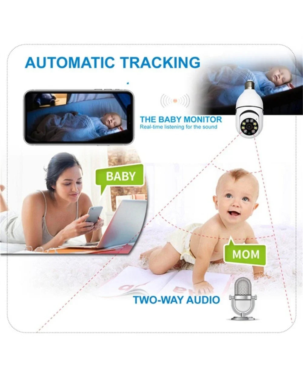 Wi-Fi Light-Bulb Security Camera — view 6