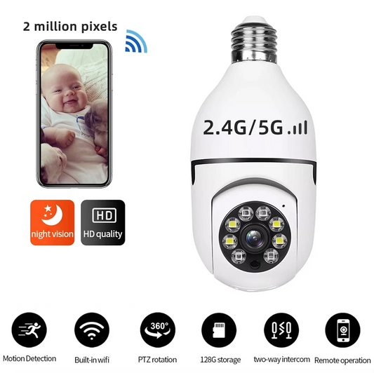 Wi-Fi Light-Bulb Security Camera
