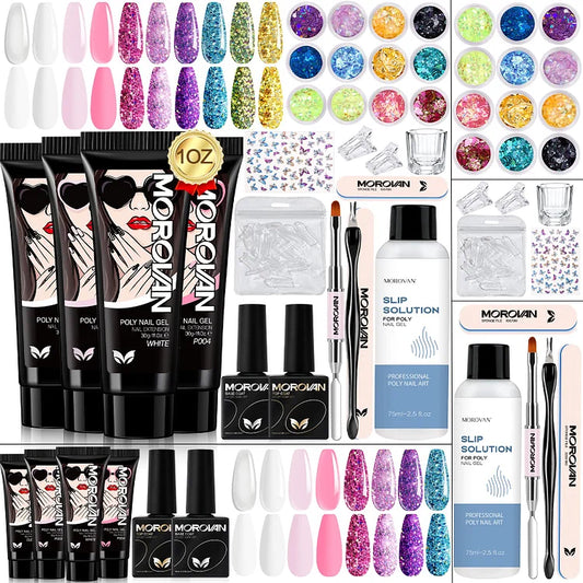 Four-Colour Poly Nail Gel Set