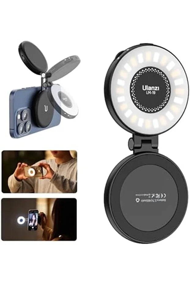 Magnetic Selfie Ring Light with Mirror — view 2