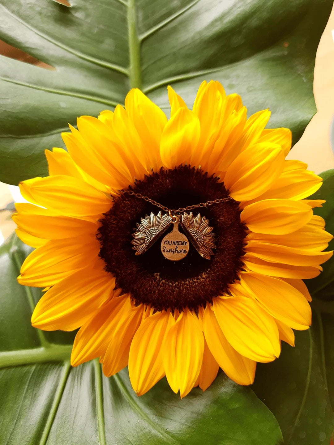 🔥🌞"You Are My Sunshine" Sunflower Necklace🌻(Double-sided engraving)