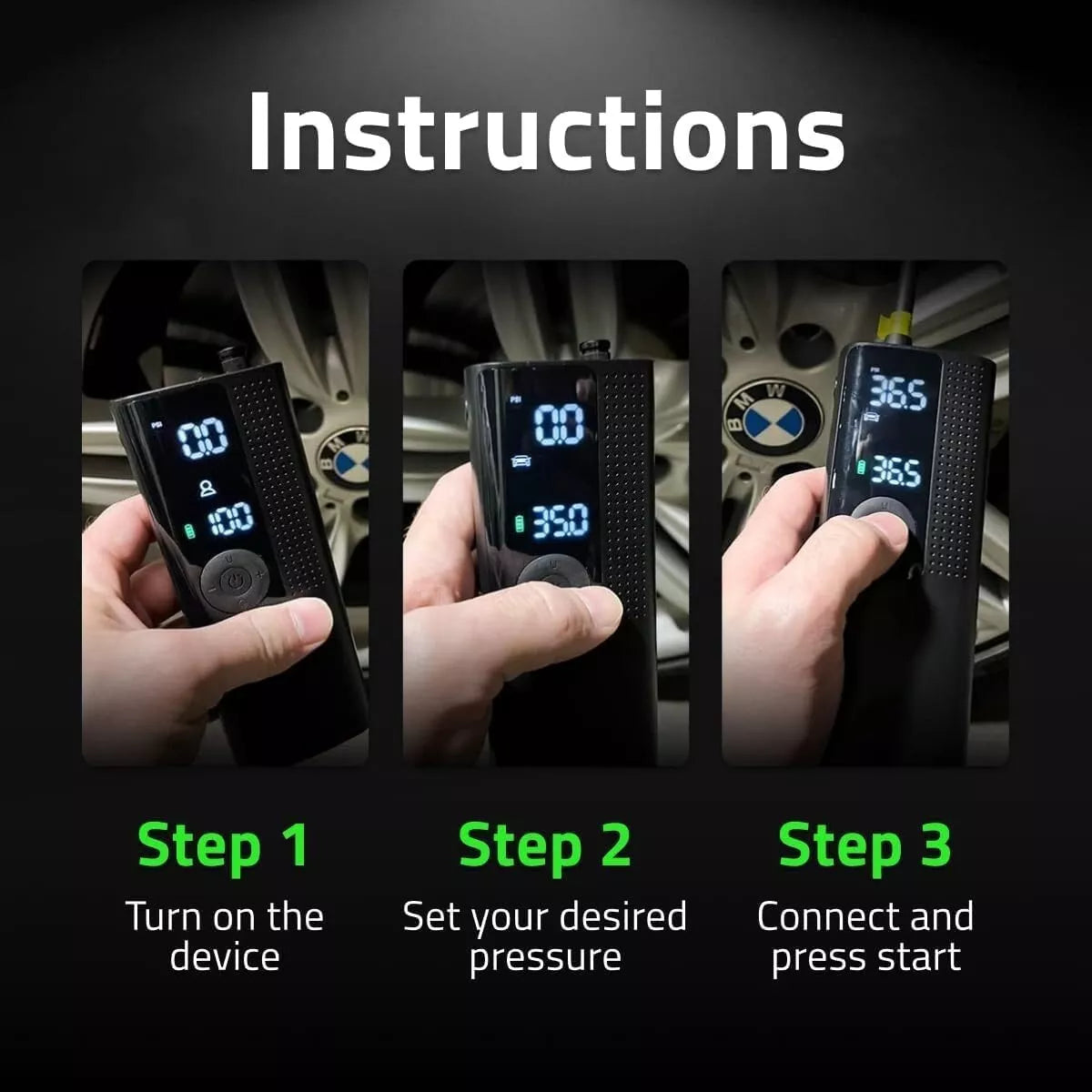 Portable Car Tyre Air Pump — view 4