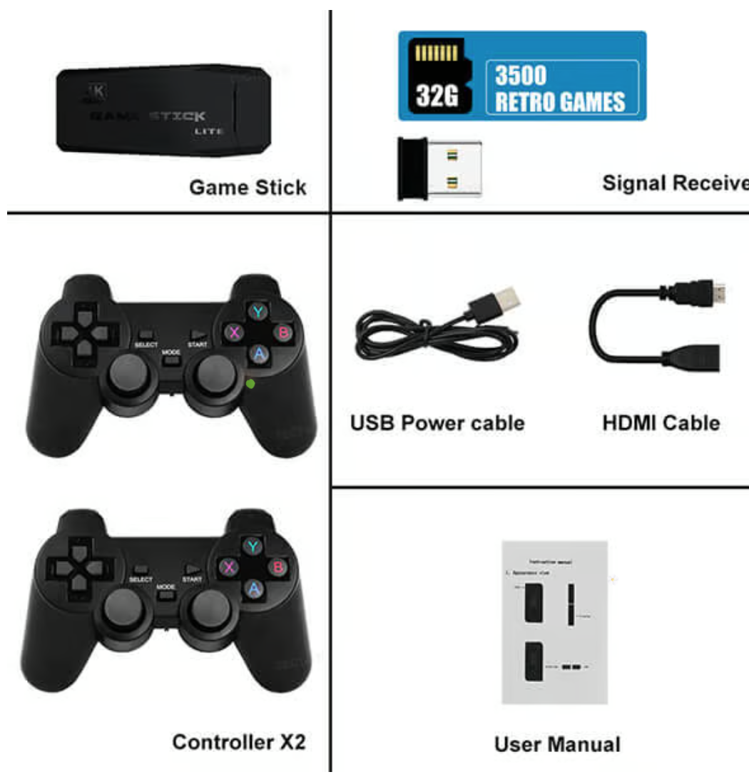 Retro Game Stick with Wireless Controllers — view 5
