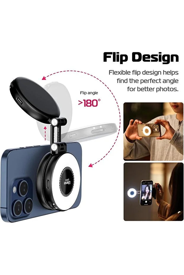 Magnetic Selfie Ring Light with Mirror — view 5