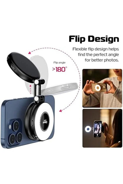 Magnetic Selfie Ring Light with Mirror — view 6