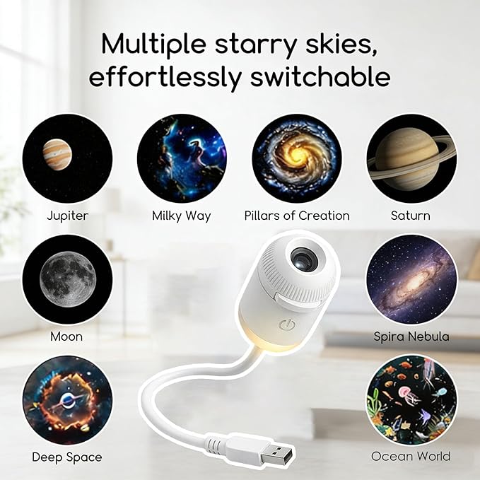 3-in-1 Galaxy Projector Night Light