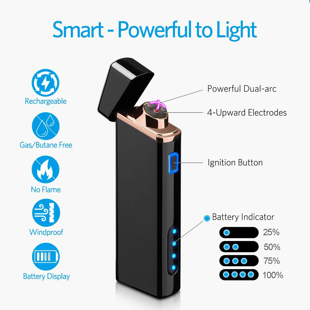 USB Rechargeable Electric Arc Lighter — view 4