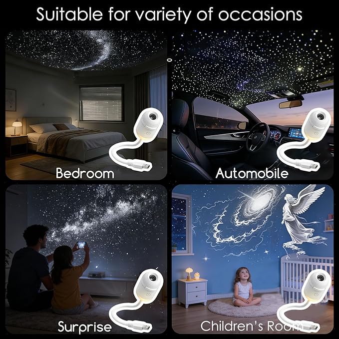 3-in-1 Galaxy Projector Night Light