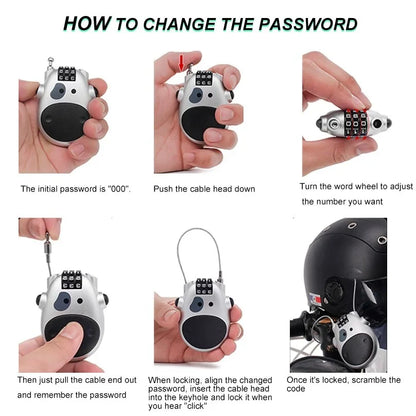 Adjustable Cable Combination Lock — view 2