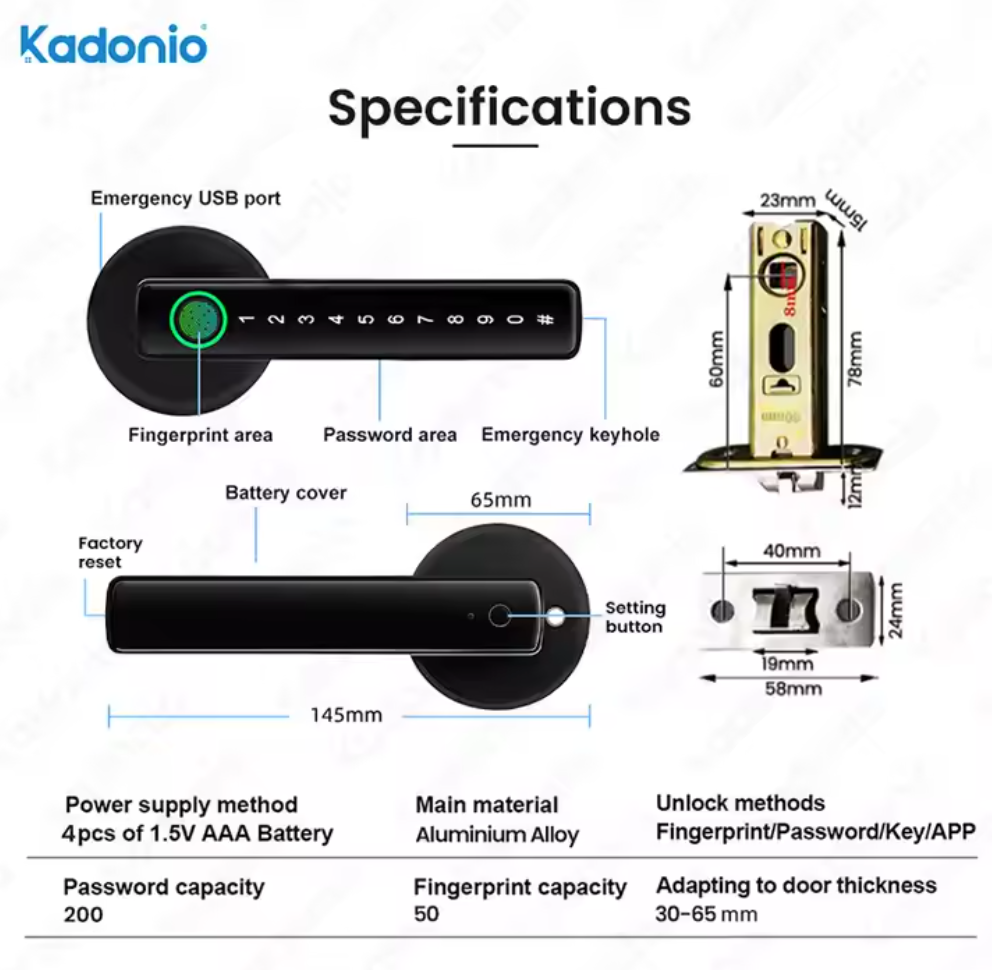 Smart Door Lock Handle — view 6