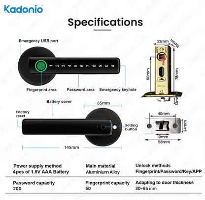 Smart Door Lock Handle — view 6