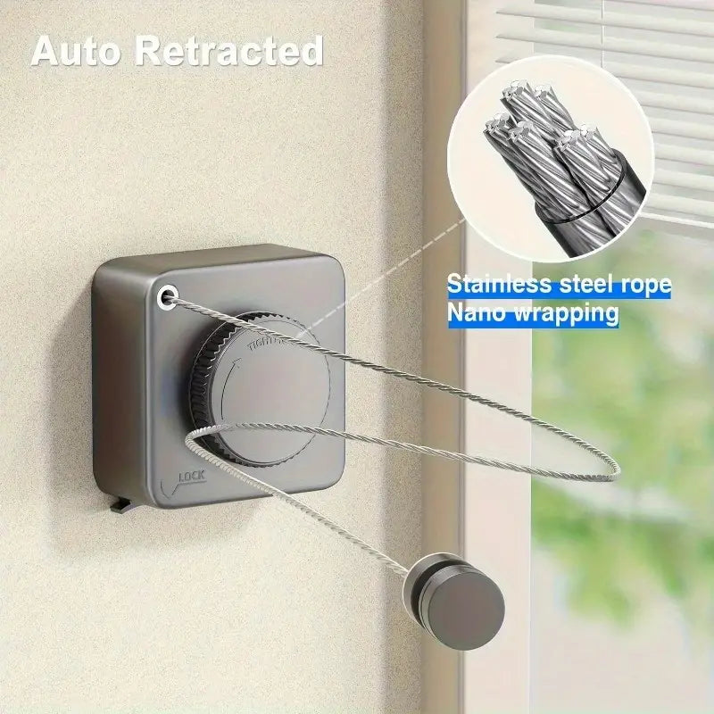 Retractable Drill-Free Clothesline — view 5