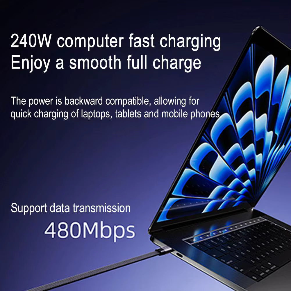 240W USB-C Charging Cable with Foldable Phone Stand - view 2