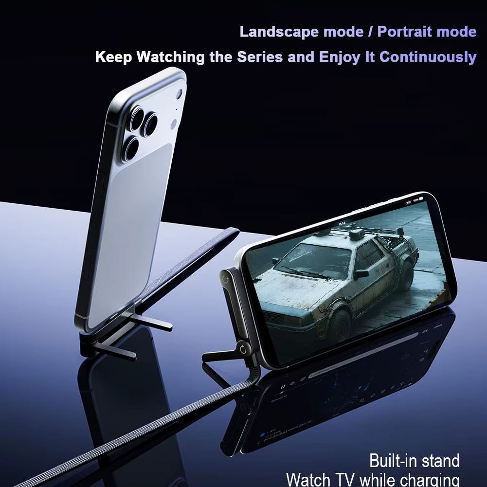 240W USB-C Charging Cable with Foldable Phone Stand - view 4