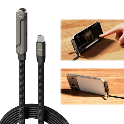 240W USB-C Charging Cable with Foldable Phone Stand - view 5