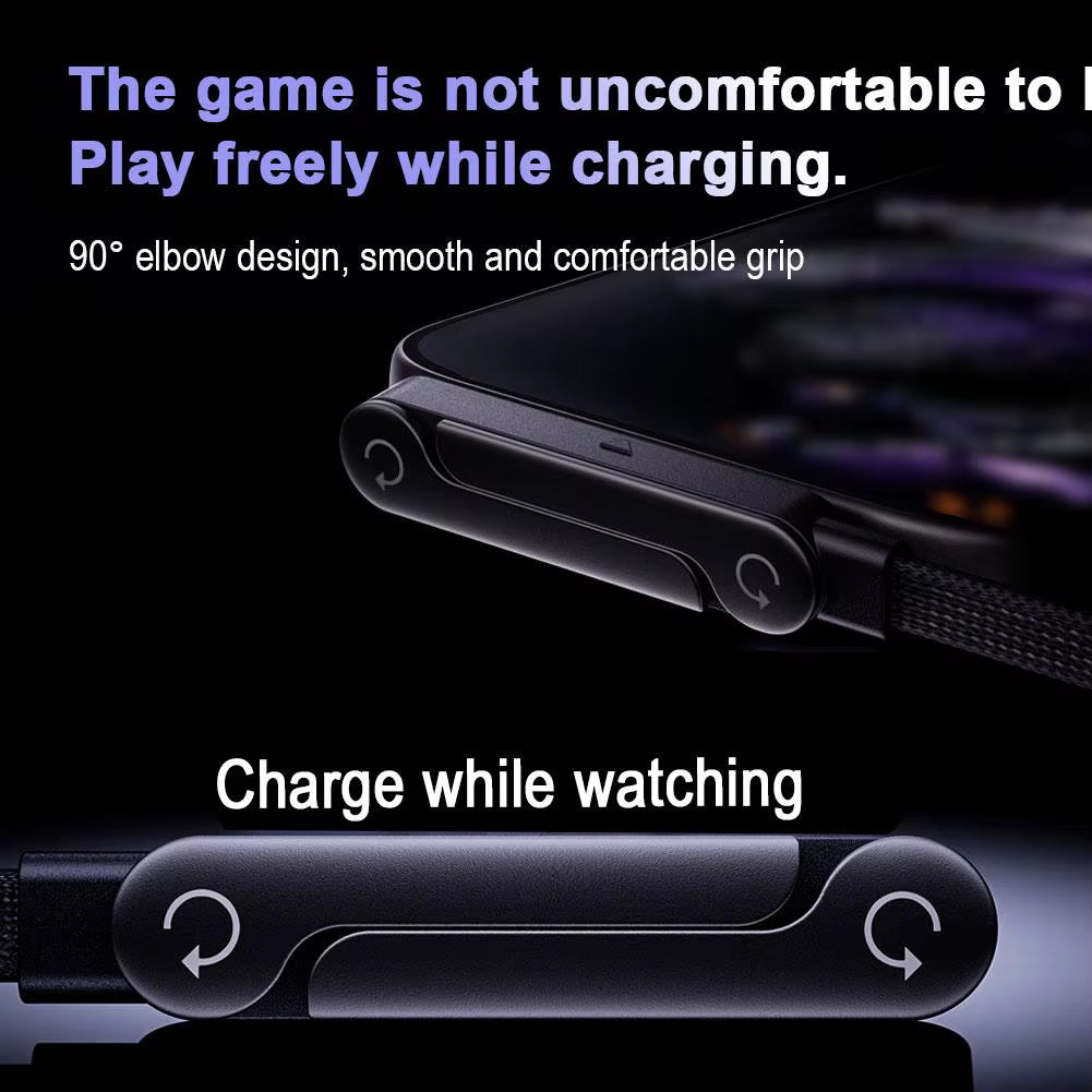 240W USB-C Charging Cable with Foldable Phone Stand - view 6